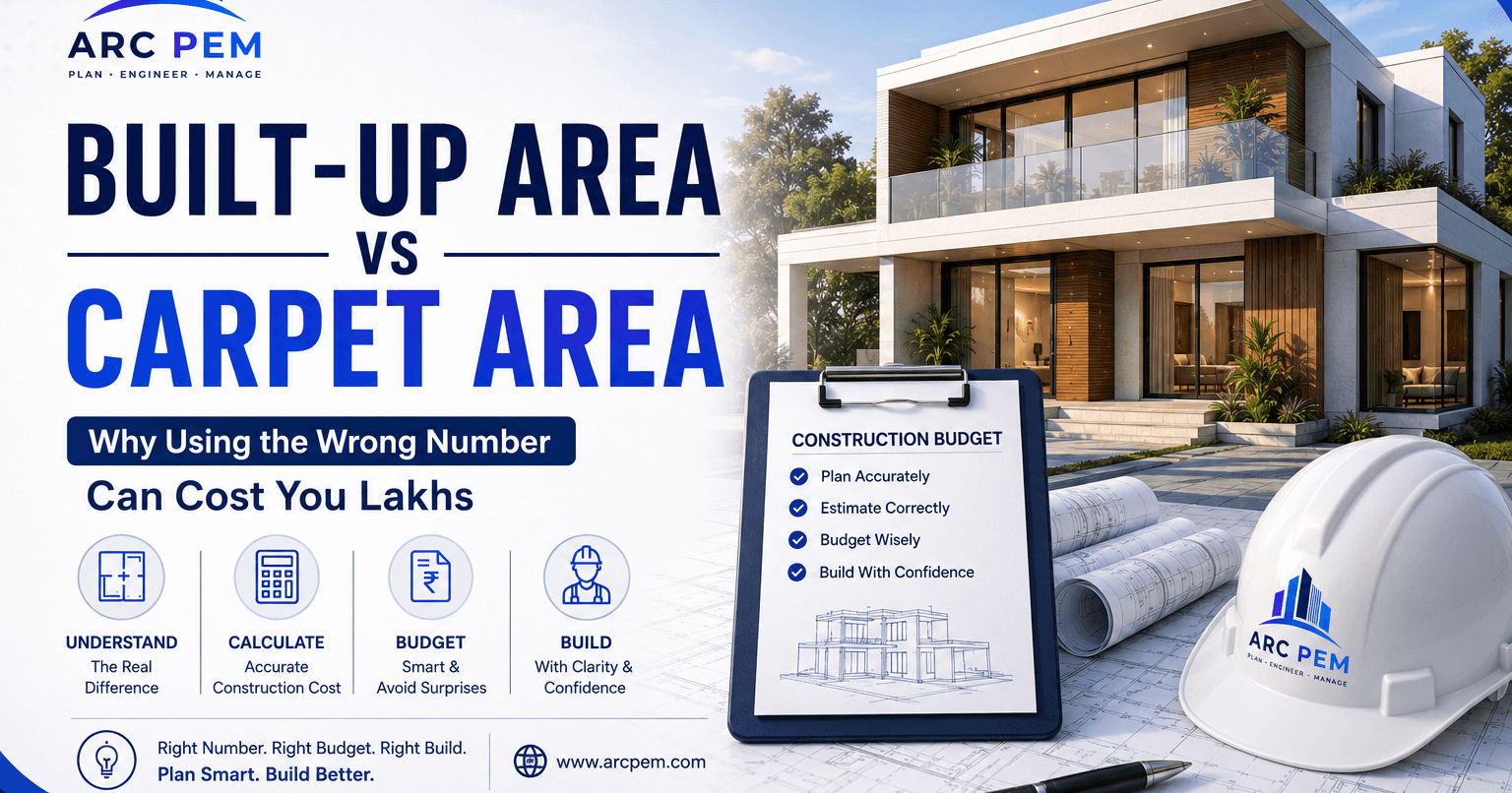 Built-up Area vs Carpet Area: What Actually Goes Into a Construction Estimate