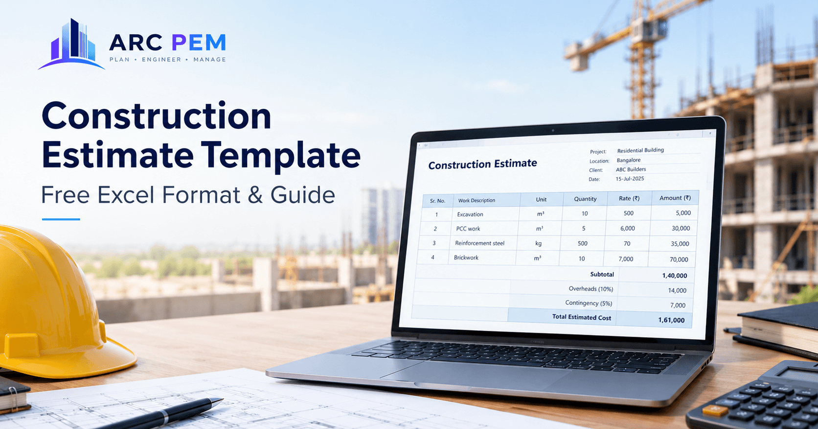 Construction Estimate Template: Free Download, Format & Example